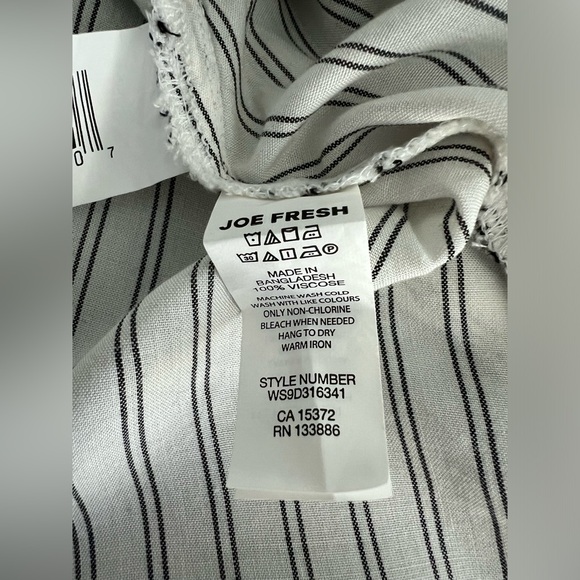 Chic Joe Fresh Black & White Striped Dress with Belt - Size S/P - Picture 4 of 7